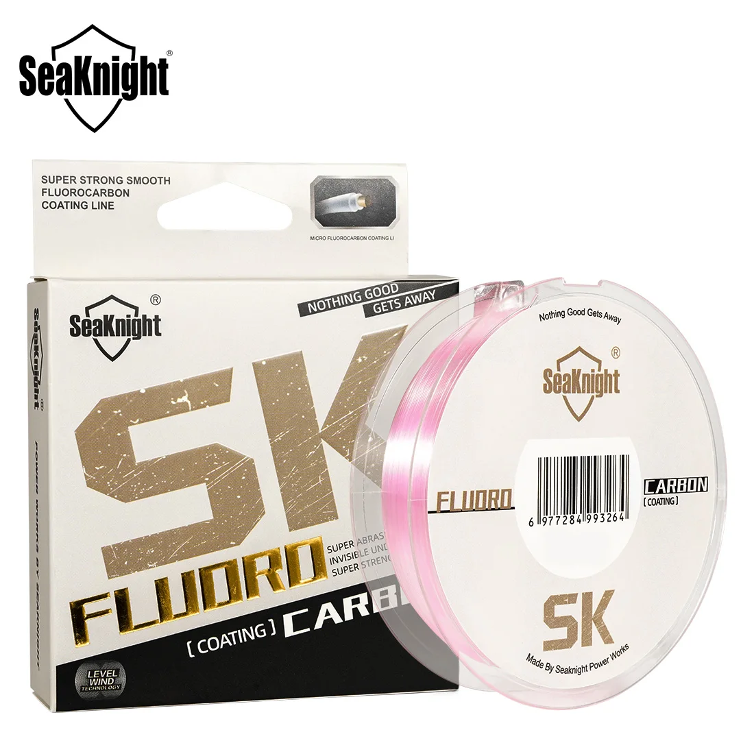 Фото SeaKnight 2026 НОВИНКА SK- Bass Leader-Line Флюорокарбоновая леска белая/розовая 50м/100м 0.8 # -30.0 #   Углеродная леска 100LB для нахлыстовой рыбалки №5