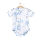 Детский комбинезон с короткими рукавами, круглым вырезом и мультяшным принтом, 2021