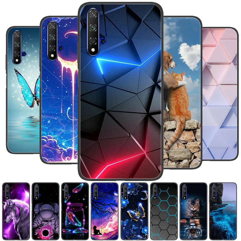Чехол для Huawei Nova 5T силиконовая Мягкая задняя крышка из ТПУ с изображением волка