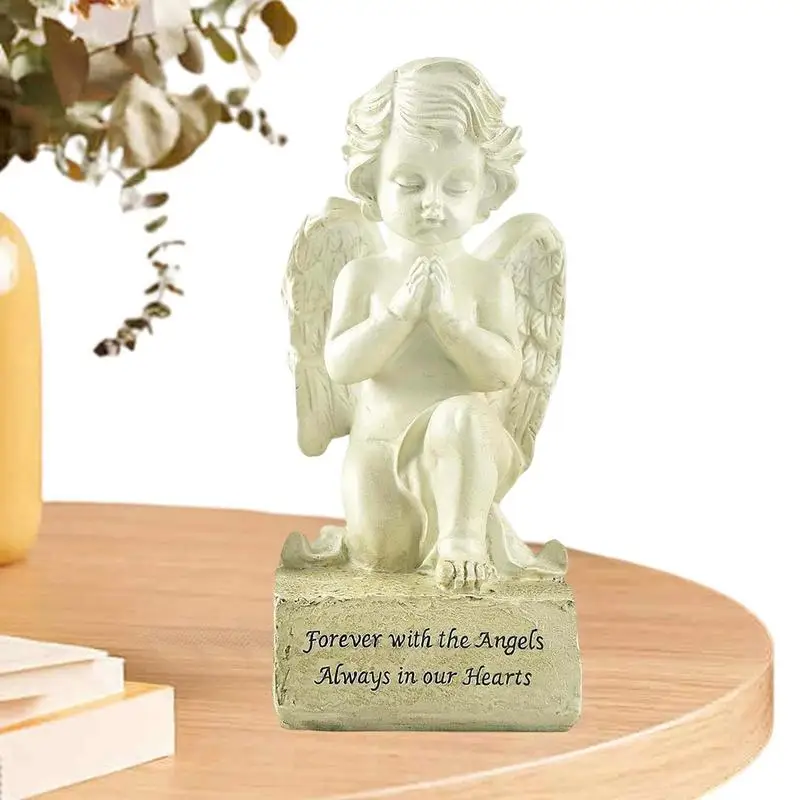

Angel Resin Figurines Indoor Angel Resin Boy Statues Cute Cherubs Tabletop Decorations For Indoor Home Party Supplies