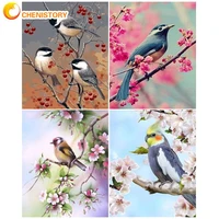 chenistory oil painting by numbers handmade markers by numbers flowers and birds painting numbers painting decor diy gift