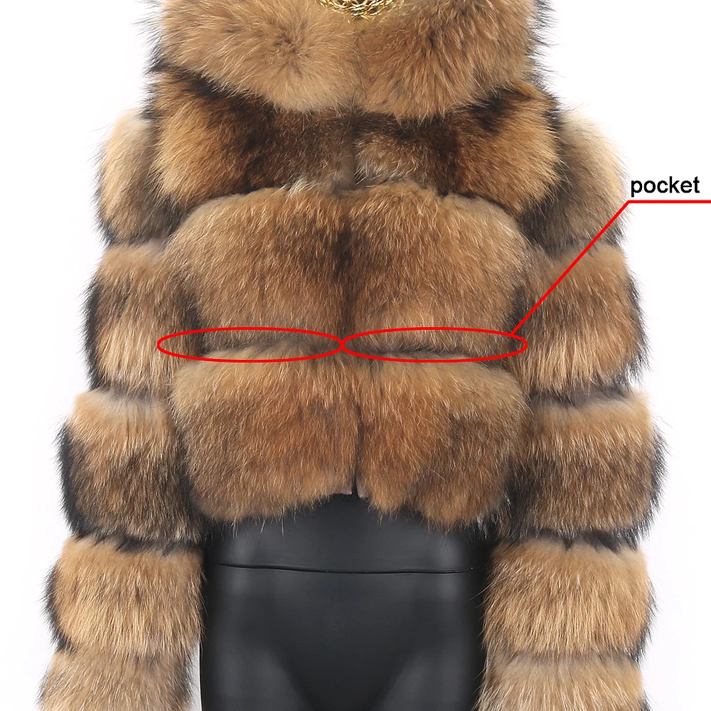 Женская Шуба из натурального меха енота FURYOUME шуба верхняя одежда с круглым