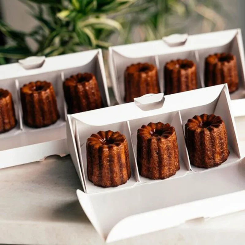 Белые бумажные коробки для каннелей 30 шт.