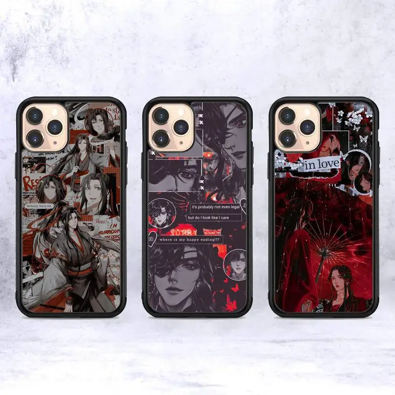 

Mo Dao Zu Shi Phone Case Silicone PC+TPU Case for iPhone 11 12 13 Pro Max 8 7 6 Plus X SE XR Hard Fundas