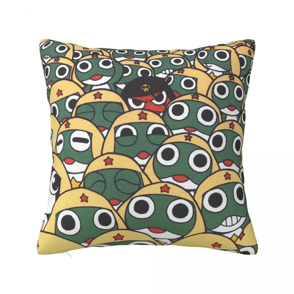 

Anime Keroro Plaid Pillowcase Soft Polyester Cushion Cover Decor Cartoon Collage Pillow Case Cover Home Zippered 18"