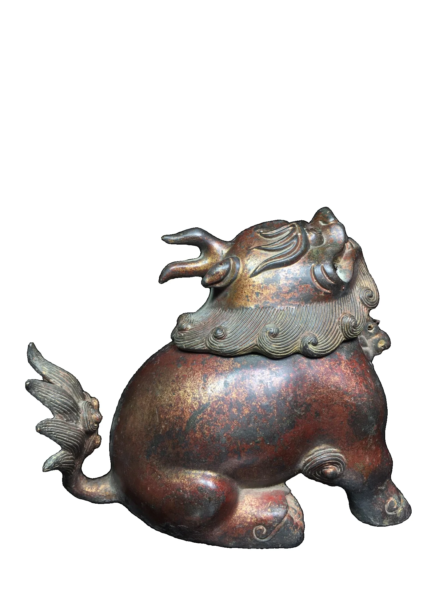 

LAOJUNLU Tibetan Buddhist Bronze Beast With Sky Roar Incense Burner Chinese Traditional Style Antiques Fine Art Gifts Crafts