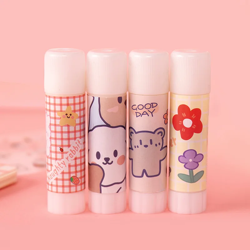 

4pcs Cartoon Solid Glue Stick Strong Adhesives for student Stationery School Supplies