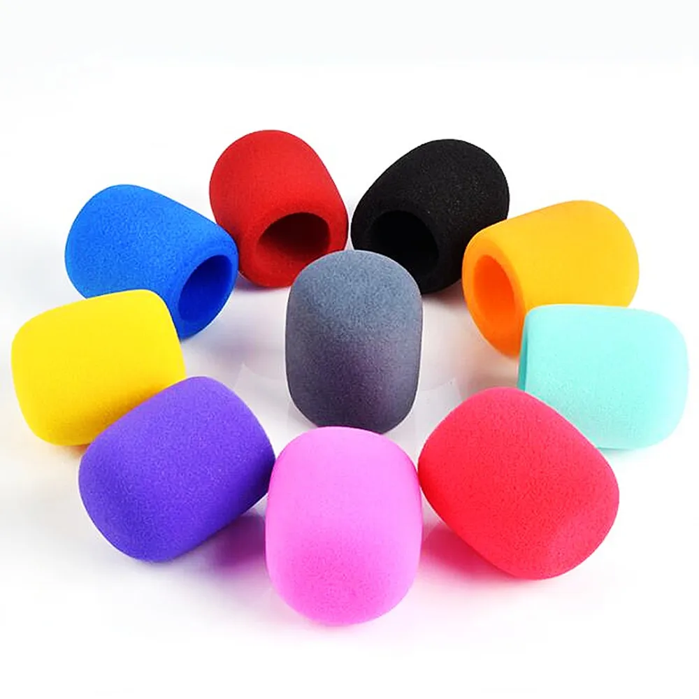 10 Pieces 10 Colours Foam Handheld Microphone Windscreen Replacement Mic Covers Karaoke Windscreen Foam For Karaoke DJ