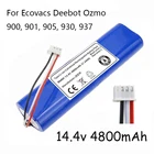 100% новый 14,4 V 4800mAh аккумулятор для робота-пылесоса Pack Для Ecovacs Deebot Ozmo 900, 901, 905, 930, 937,