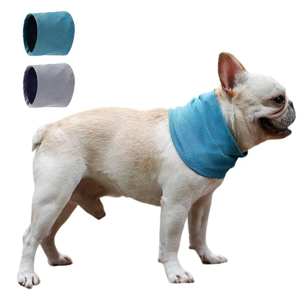 

2pcs Ice Collar 3 Sizes Dogs Cats Breathable Scarf Cooling Bandana For Mountaineering Walking Playing Summer Outdoor Pet Scarf
