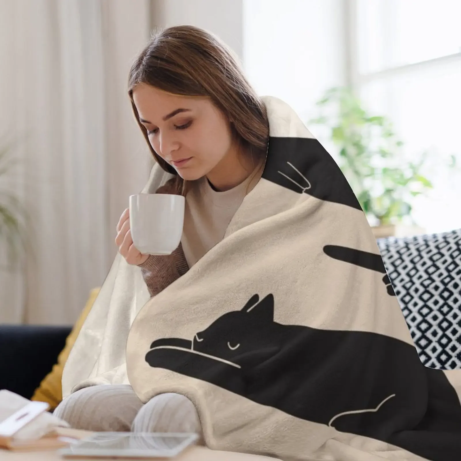 Одеяло Cat Landscape 69 роскошные пледы для кровати тонкие одеяла