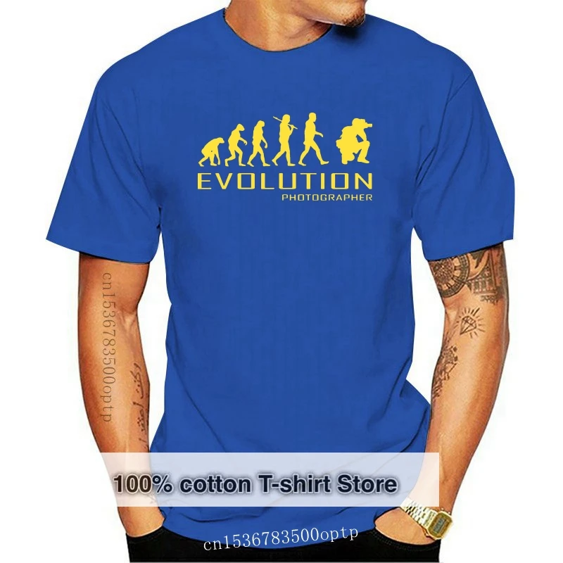 

Evolution of Photographer Personalized T Shirt Summer Photography Cotton T-shirt Short Sleeve O-Neck Tshirt for Men Plus Size