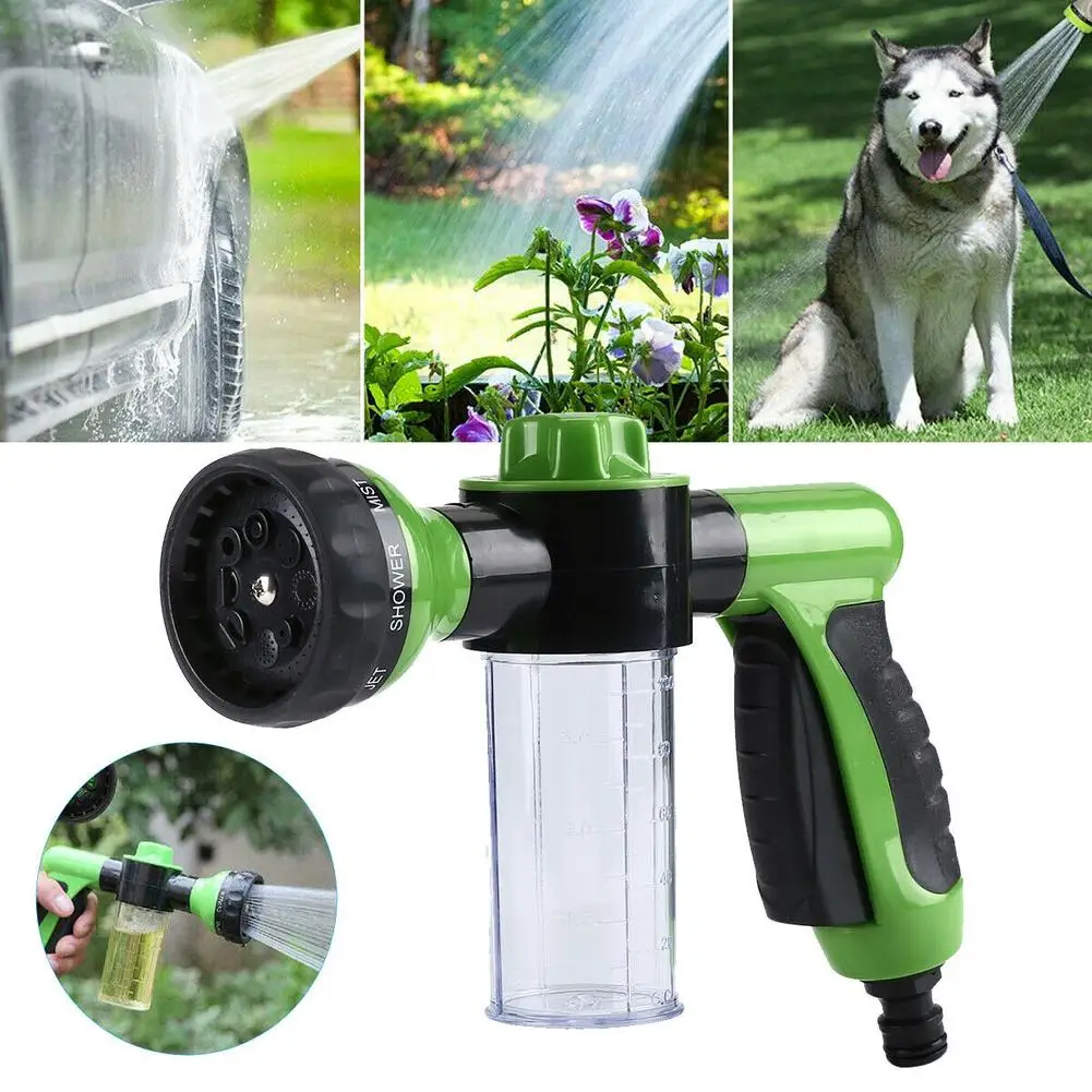 

Portable High-pressure Sprayer Nozzle Hose Gun 3 Mode Adjustable Car Pet Wash Cleaning Water Foam Soap Sprayer Plants Watering