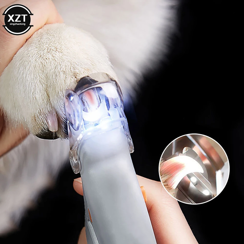 

Professional Pet Nail Clipper Scissors Pet Dog Cat Nail Toe Claw Clippers Scissor LED Light Nail Trimmer for Animal Pet Supplies