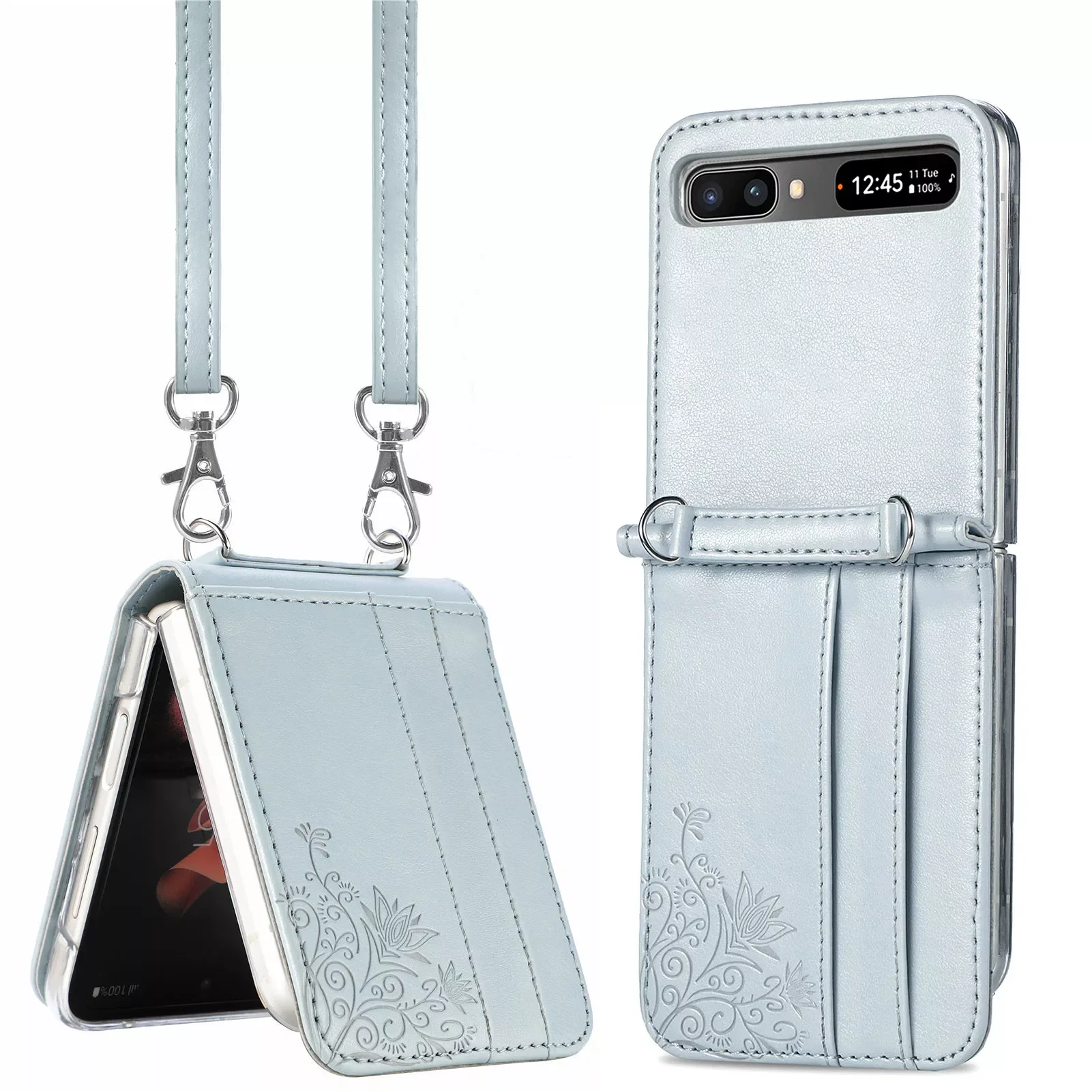 

Fashion Card Holder Flip Wallet Case for Samsung Galaxy Z Flip 3 5G Flip3 Drop Protection Mobile Phone Bag Cover