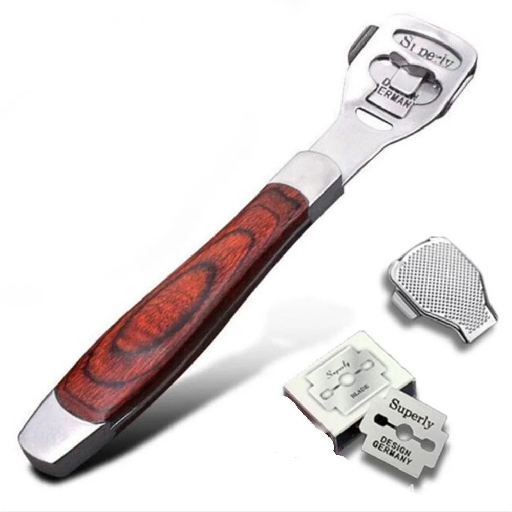 

NEW Peach wood Foot Skin Shaver Corn Cuticle Cutter Remover Rasp Pedicure File Foot Callus 10 Blades Foot Care Tool