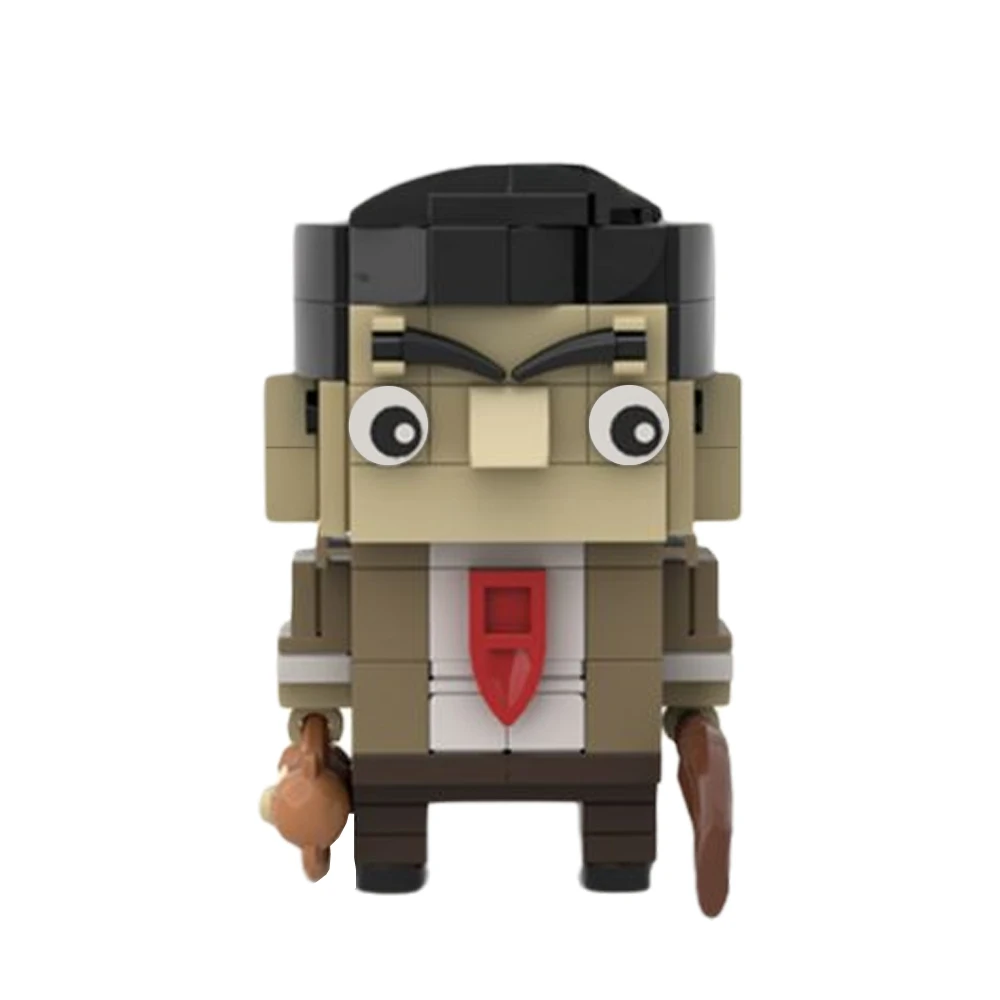 

MOC TV Characters Brickheadz Mr.Bean Building Blocks Set Assemble Funny Figures Bricks Collection Toy For Children Birthday Gift