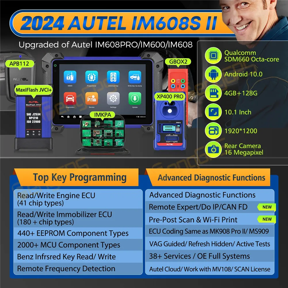 Диагностический инструмент Autel Maxilm Im608 Ii Im6085 Pro Mmo Key диагностический для