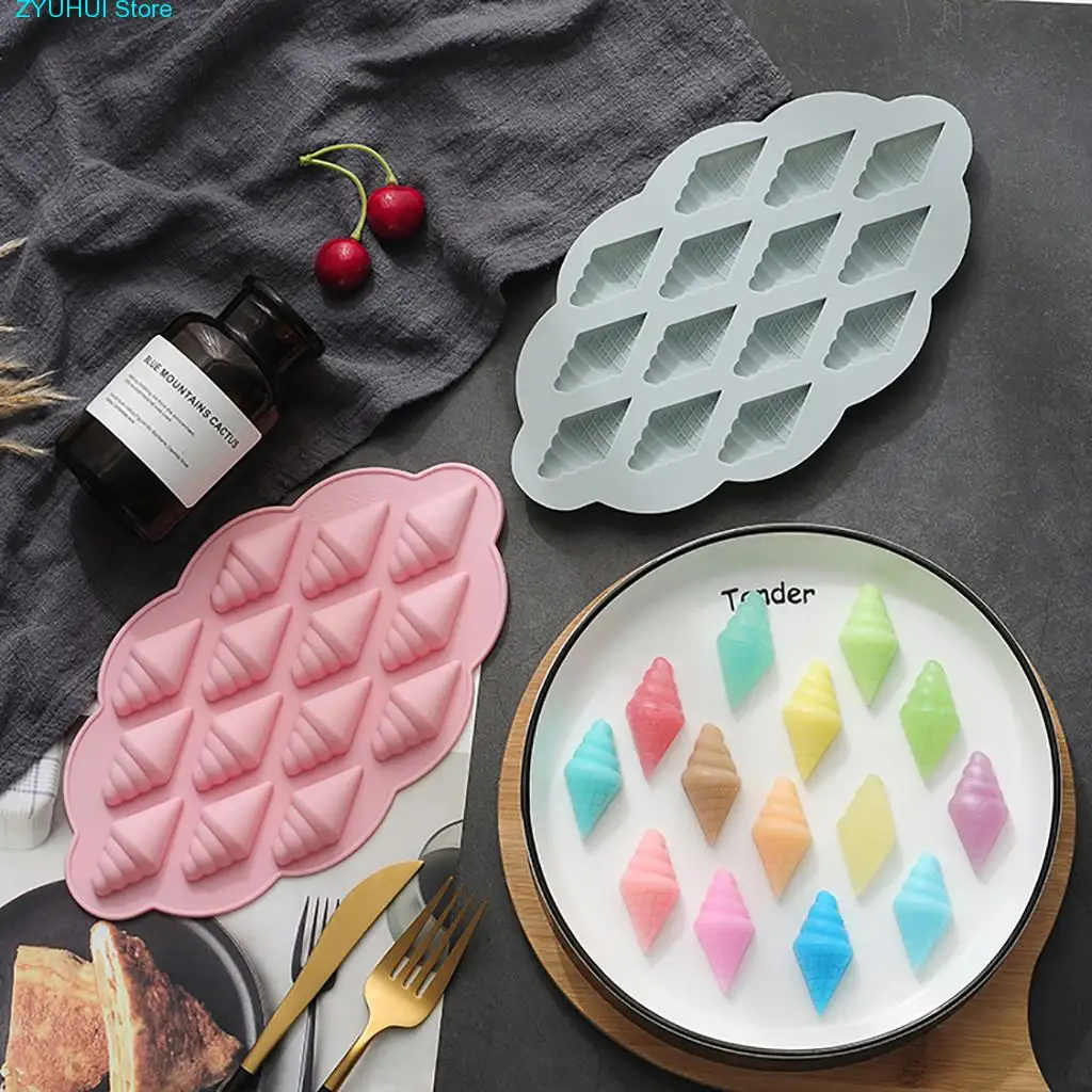 

cube maker mold Cone Silicone Fondant Mould Chocolate Sugar Craft Cake Mold Baking popsicle silicone molds