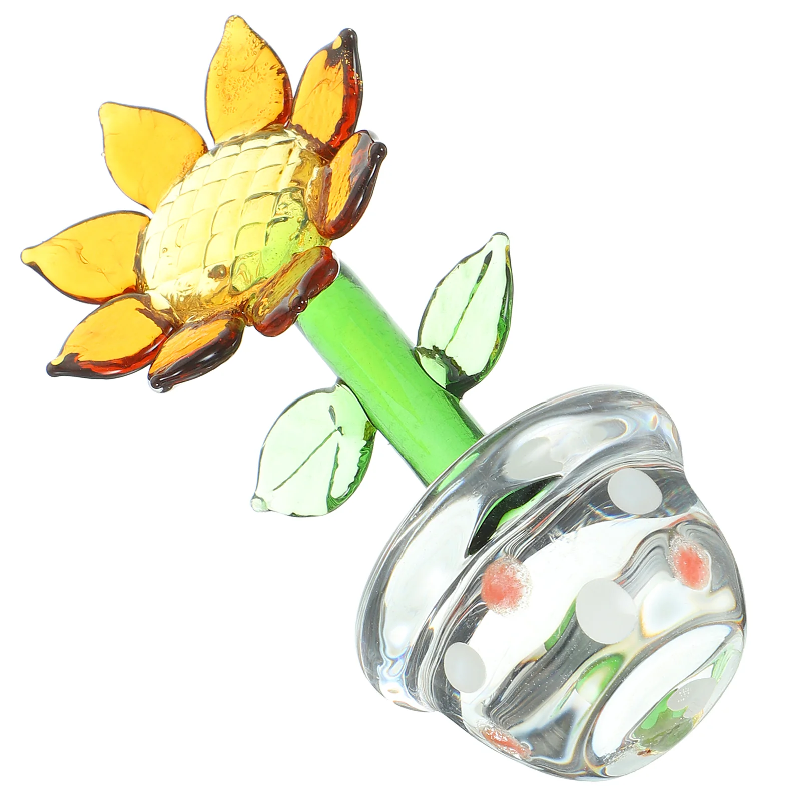 

Glass Sunflower Figurine Sunflower Glass Crafts Sunflower Decoration Glass Crafts Tabletop Decor