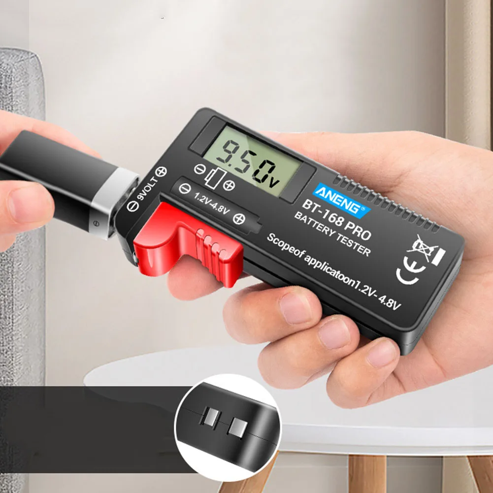 Тестер батареи BT-168 PRO измеритель с цифровым дисплеем 1 2–4 8 В тестер напряжения из