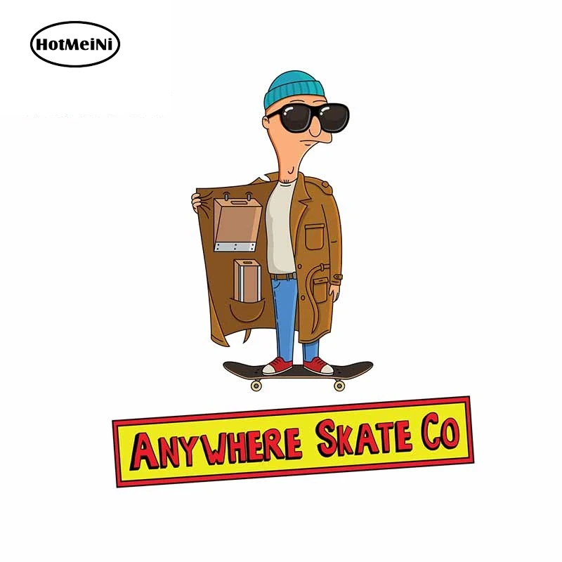 

13cm x 10.1cm For Cartoon Anywhere Skate Co Car Stickers Occlusion Scratch Decal Sunscreen Car Accessories Decor