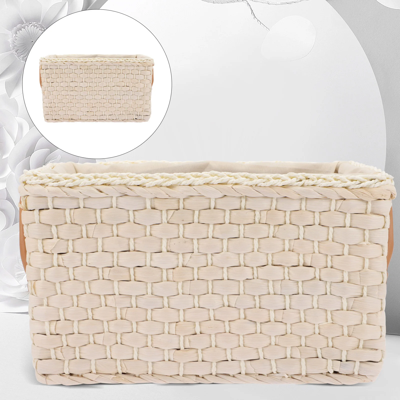 

Basket Storage Woven Baskets Box Wicker Organizer Organizing Hyacinth Water Bread Bin Household Tray Rattan Toy Towel Cube