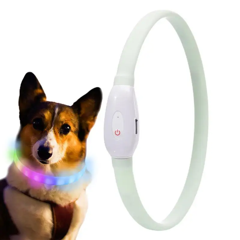 

Light Up Dog Collars Waterproof Loss Prevention LED pet Collars USB Rechargeable Colorful Luminous dog necklace pet supplies