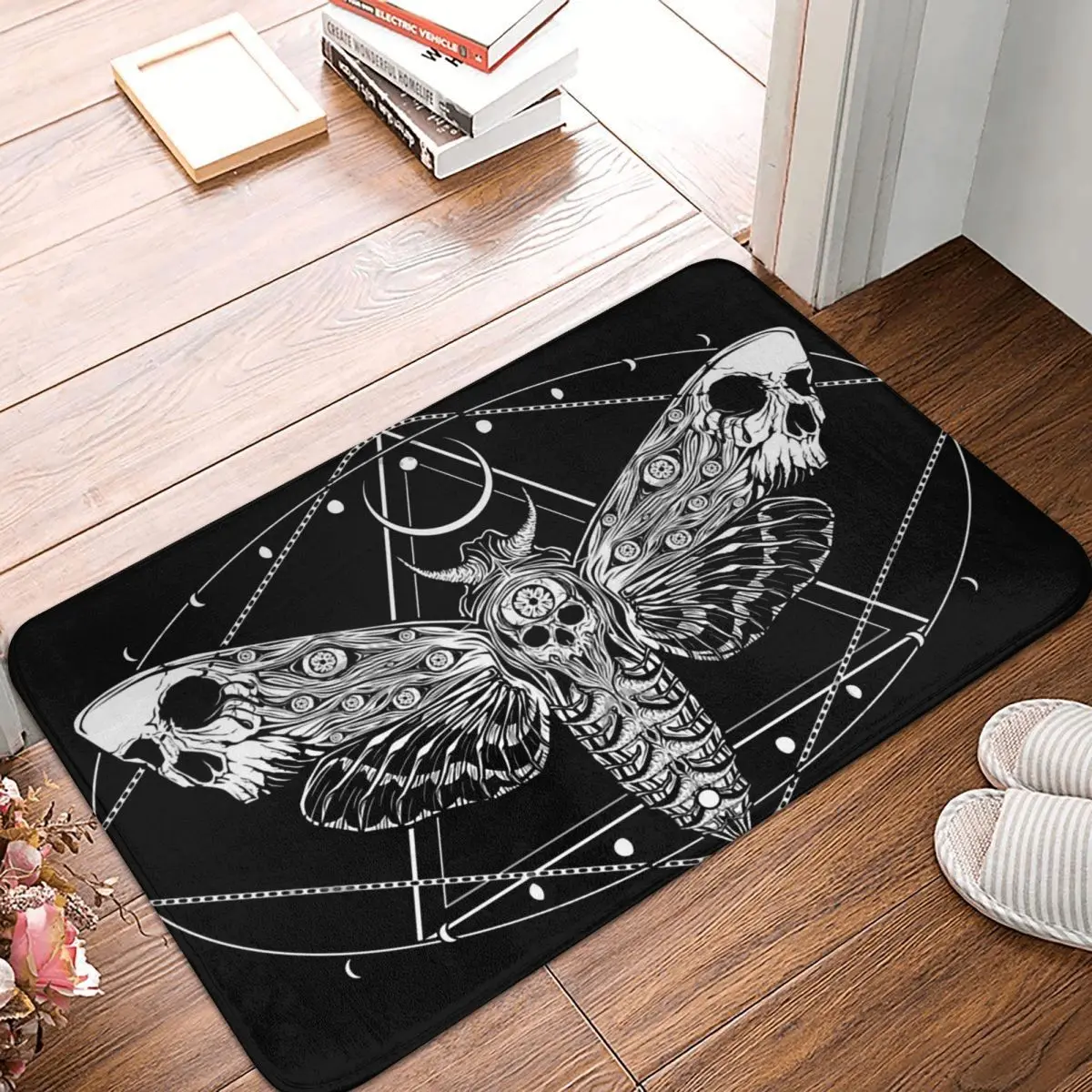 

Frightening Non-slip Doormat Living Room Mat Surreal Death Moth Hallway Carpet Entrance Door Rug Home Decorative