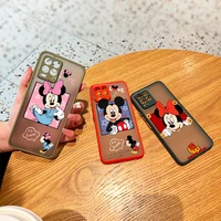 disney mickey minnie mouse for oppo reno7 6 z 5 find x2 pro plus a94 a74 a72 a53 a54 a93 a9 2020 frosted translucent phone case