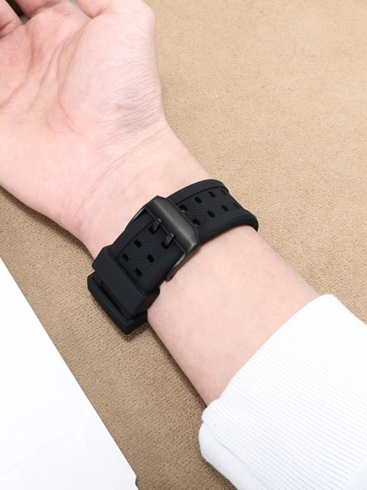 20 22 23мм Резиновый ремешок для часов подходит для LUMINOX 3051 0151 Черный силиконовый замок для иглы аксессуары на запястье.