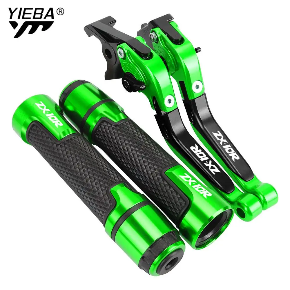 

ZX 10R Motorcycle Accessories Adjustable Brake Clutch Levers Handbar Grips FOR KAWASAKI ZX10R ZX-10R 2006-2015 2010 2011 2012