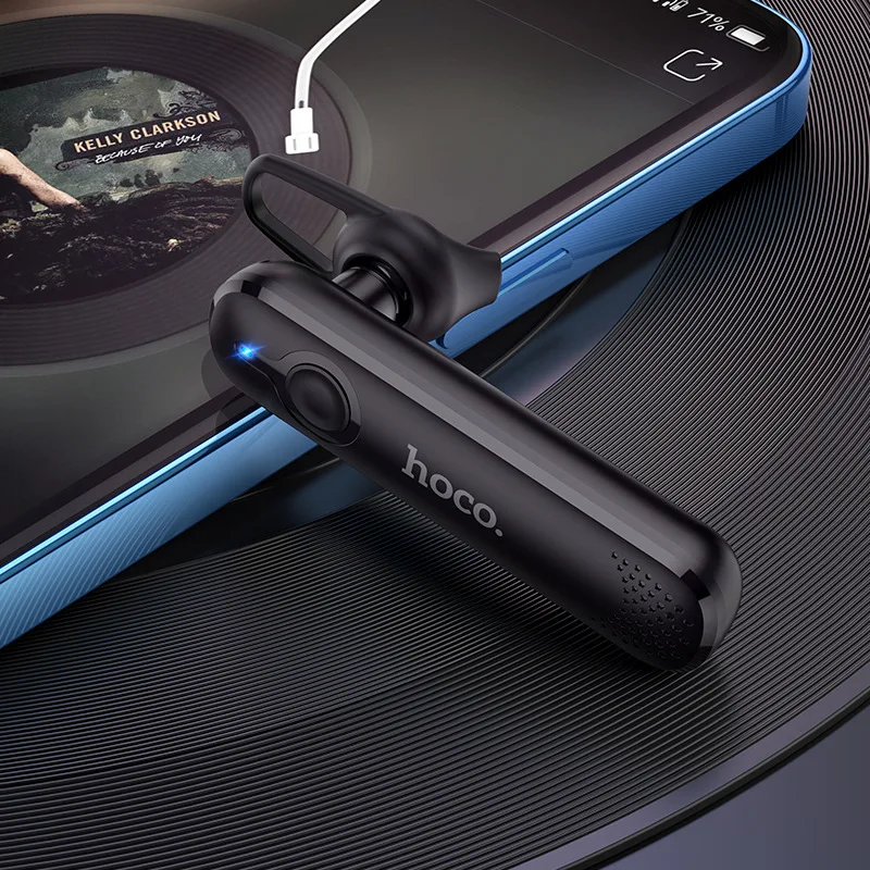 

Hoco Business Bluetooth V5.0 Earphone Wireless Handsfree English Headphones Long time Standby Headset With Mic For iPhone Xiaomi