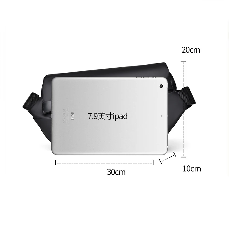 Нагрудная сумка из ПУ кожи для осени и зимы Мужская модная Функциональная через