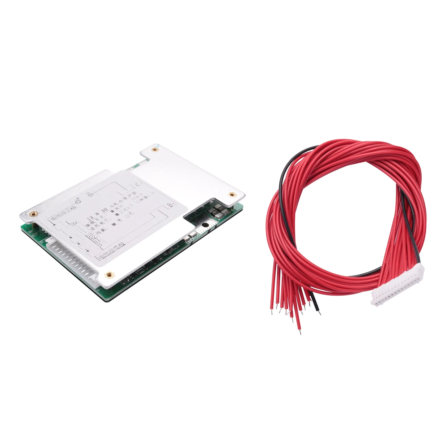 Фото Плата защиты литий-ионных/литий-полимерных аккумуляторов (BMS PCB) A65I 13S 48V 30A с балансировкой и радиатором для электровелосипедов и электросамокатов №1