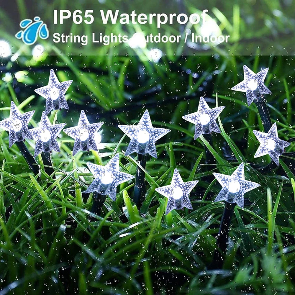 Светодиодная гирлянсветильник на солнечной батарее 6 м 50 светодиодов | Освещение