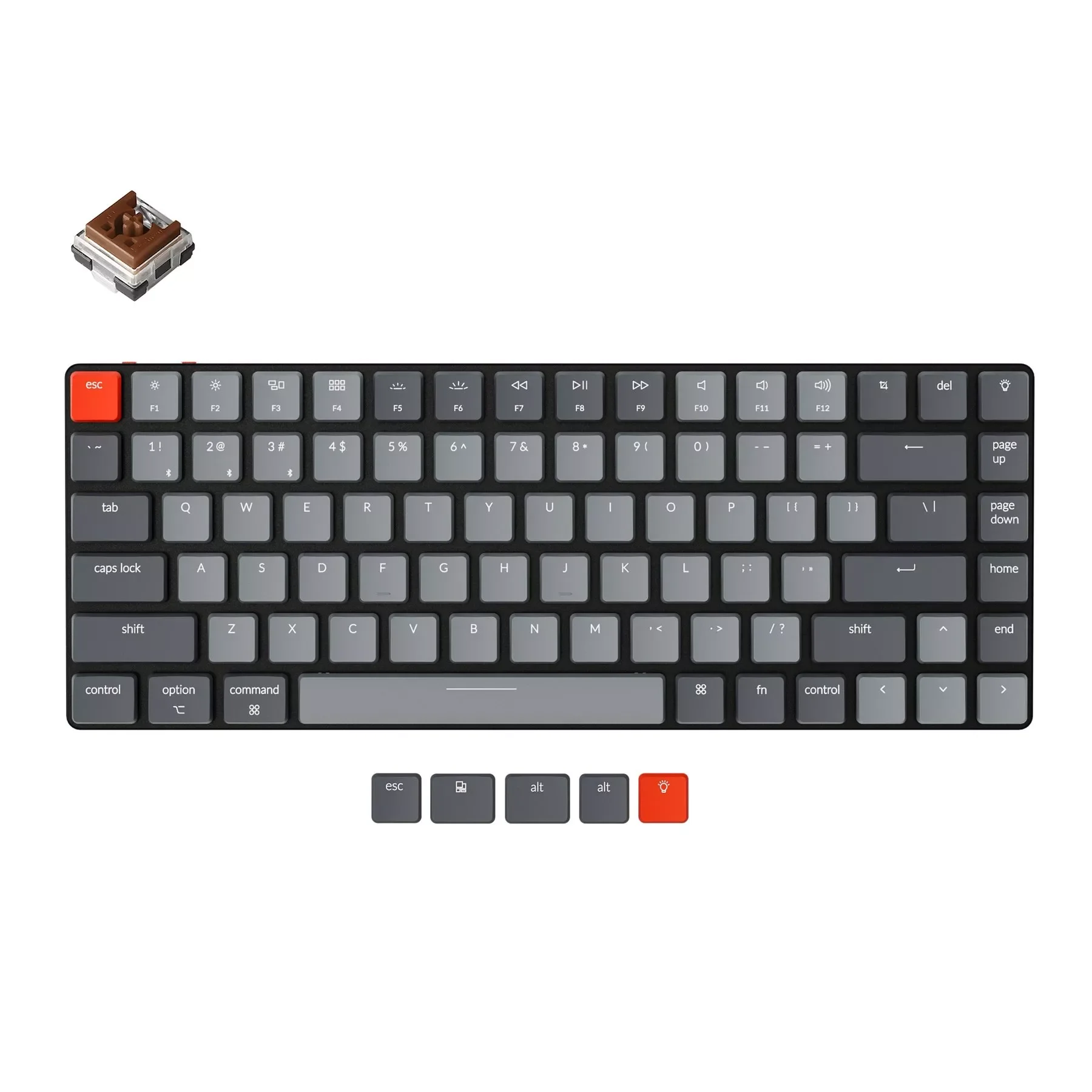 

NEW2023 K3 D V2 Ultra-slim Wireless Mechanical Low Profile Keyboard Optical Hot-Swappable Switch White Backlit for Mac Windows