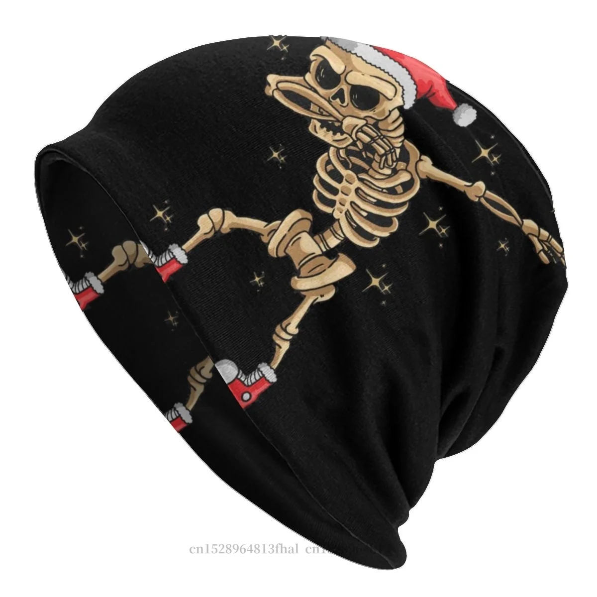 

Skullies Beanies Caps Cute Skeleton Christmas Dabbing Dance Thin Hat Autumn Spring Bonnet Hats Men Women's Unisex Ski Cap