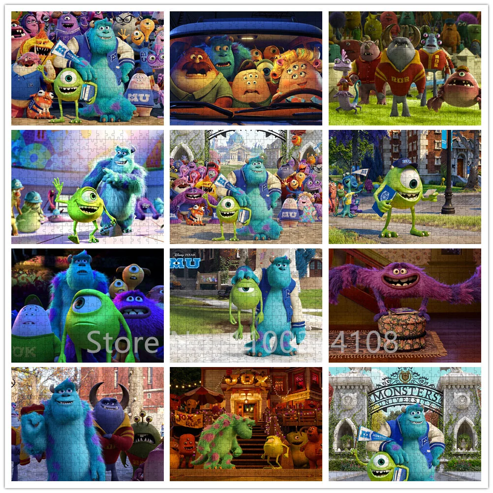 

Disney Movie Monsters University Puzzle 1000 Pieces Cartoon Jigsaw Puzzle for Adults Decompress Kids Educational Toys Fun Game
