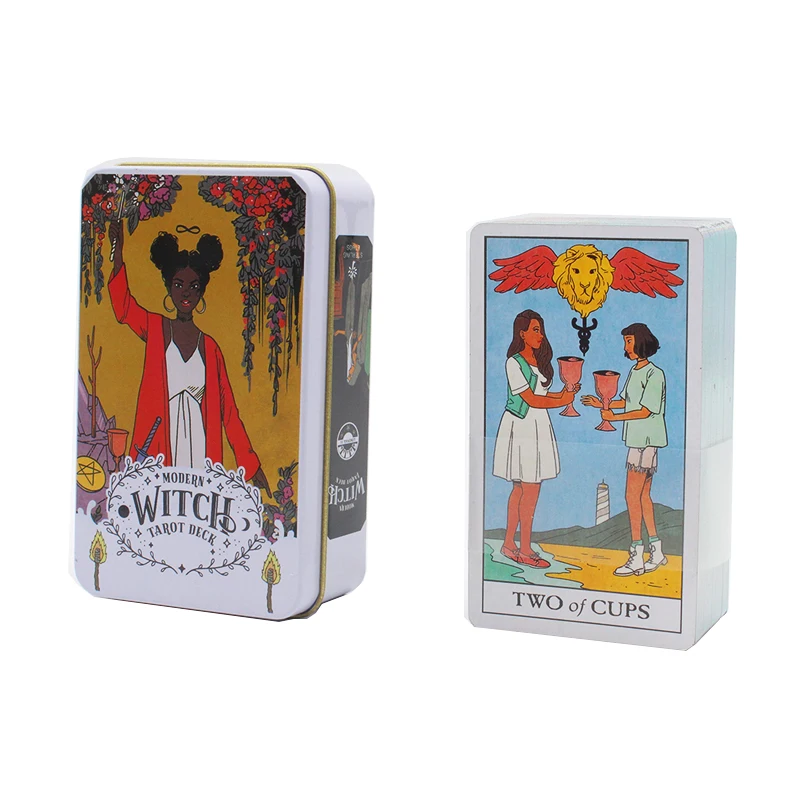 

New Light Seers Tarot Deck in a Tin Box Gilded Edge For Beginners Fortune Telling Game Card Light Seer's Oracle 78 Card Deck