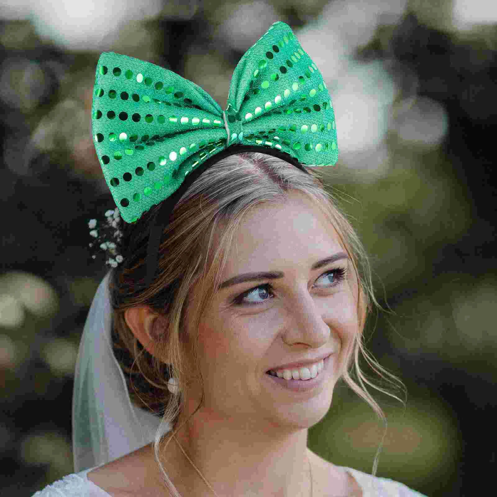 

Large Bowknot Design Hair Delicate Headdress Woman Decorative Hair