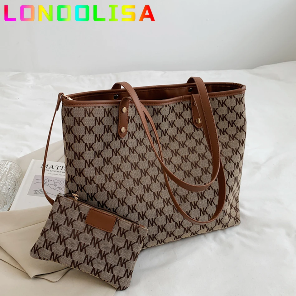 

Retro Ladies Tote Composite Bag Large Capacity Women Shopper Handbag Simple Vintage Shoulder Sac Girl Purses and Wallets Bolsas