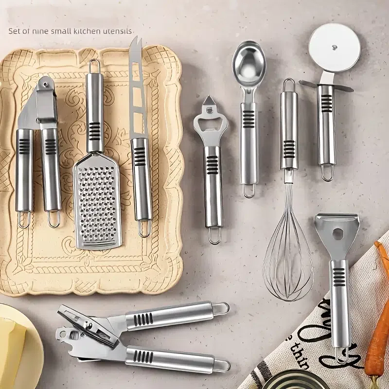 

Stainless Steel Kitchenware Set, Kitchen Bottle Opener Paring Knife Grater Set, Kitchen Gadget