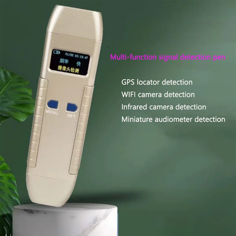 Multi-function Signal Detection Pen Highly Sensitive Anti-tracking GPS Detector Camera Nemesis Infrared Scanning Vibration Beep enlarge
