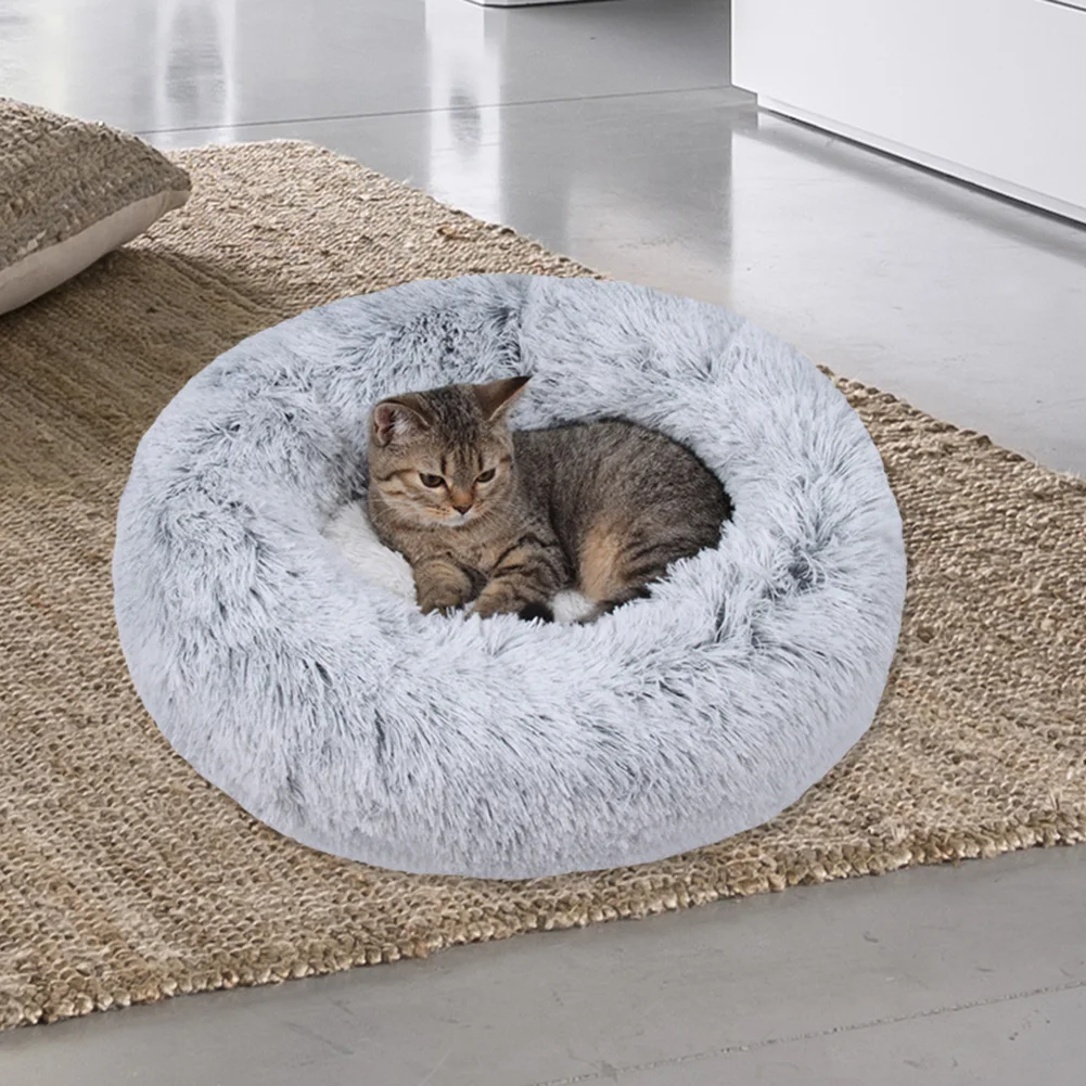 Мягкая кровать для домашних животных кошек и собак тканевый теплый зимний коврик
