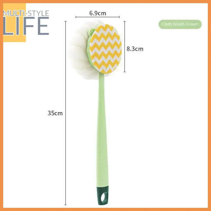 

General Detachable Scrub Brush Artifact Scrub Bath Brush Soft Hair Long Handle Back Rubbing Brush Cleaning Tools Pp Double-sided
