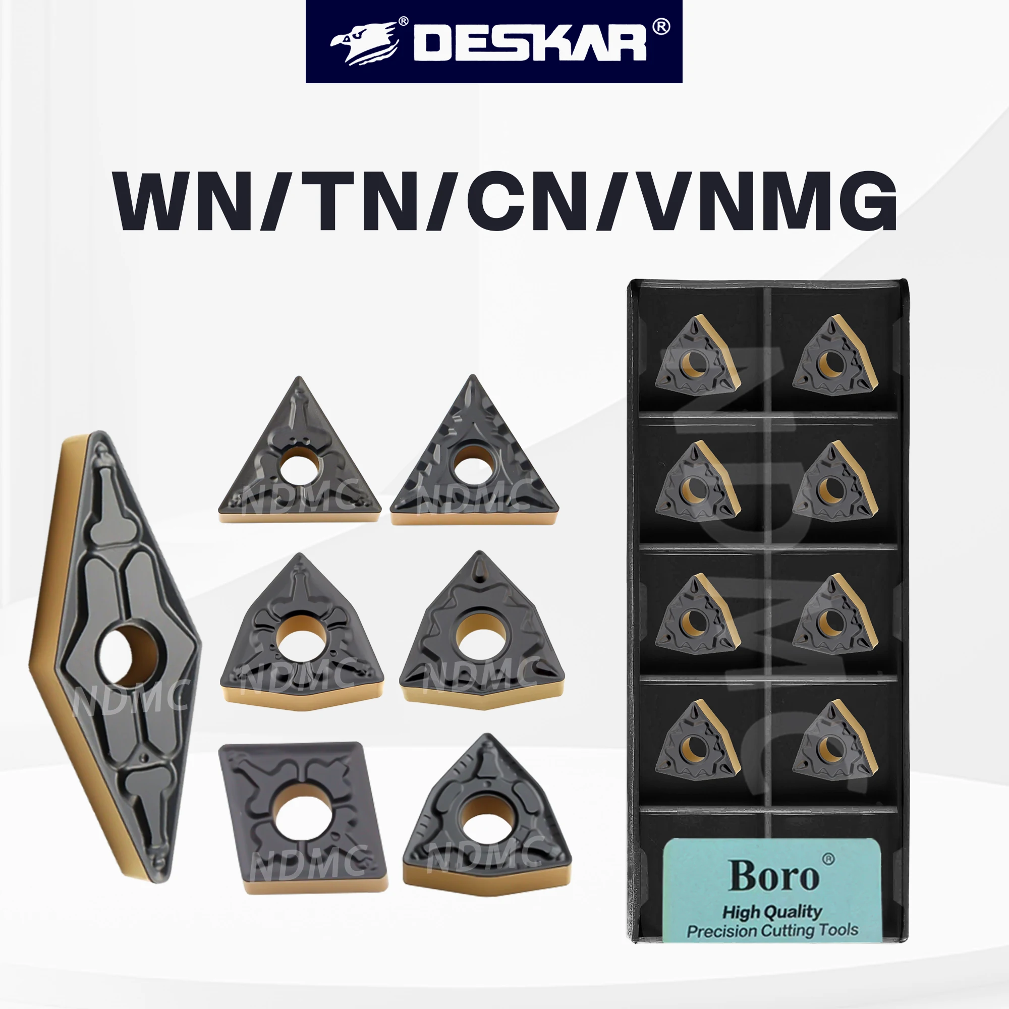 Фото TNMG160408/WNMG080404/CNMG120408/VNMG160408-TM/CQ/CM/HQ TF9218 Двухцветный режущий инструмент с ЧПУ для обработки стальных деталей №1