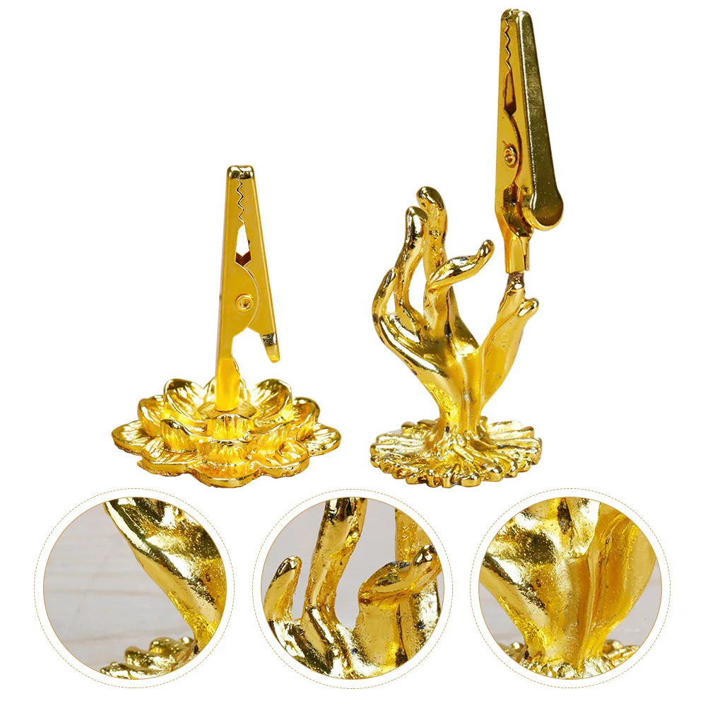 

2Pcs Buddha-hand Shape Base Incense Racks for Meditation Room Meditation Room