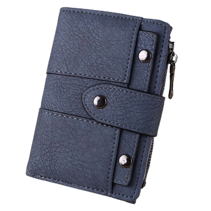 

Women's Retro PU Leather Wallet Female Short Credit Card Holder Coin Purse Trifold Wallets for Girls Ladies Hasp Mony Bag