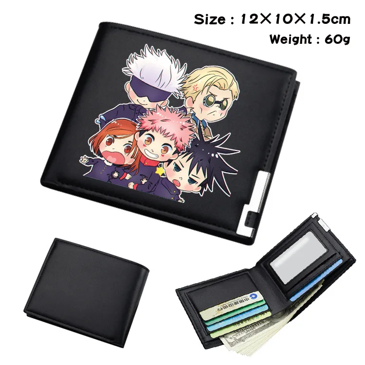 

Japanese Anime Jujutsu Kaisen Wallet Fashion PU Leather Purse Itadori Yuji Fushiguro Megumi Cosplay Short Wallets Gift Cosplay